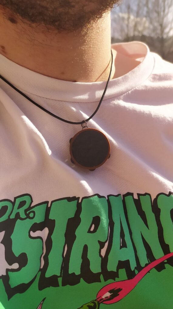 Colgante Pandeireta BLACK FRONT MODELO II