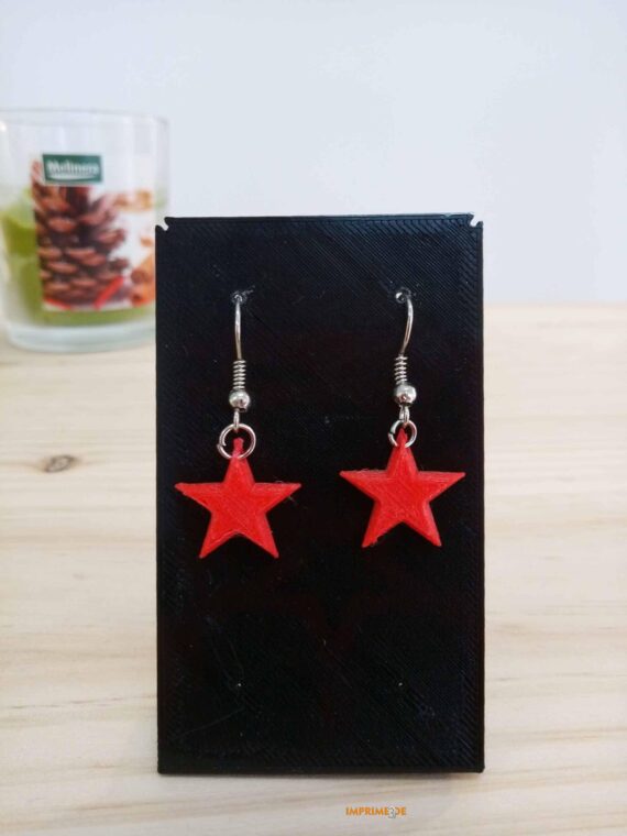 Brincos Estrela Vermelha I3D