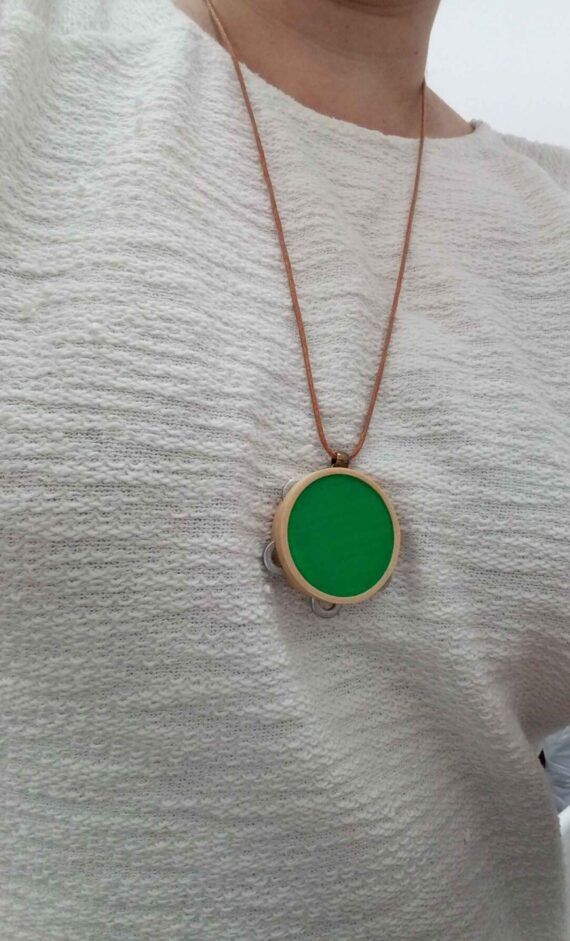 Colgante Pandeireta XL  verde I3D