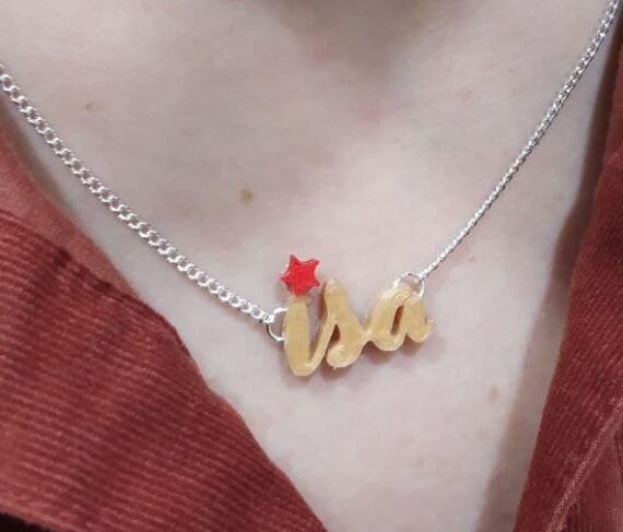 Collar Personalizado con Estrella Roja BACK