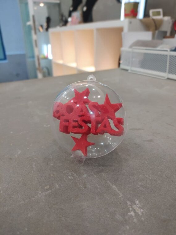 BOLA DECORACIÓN NAVIDAD rojo FRONT