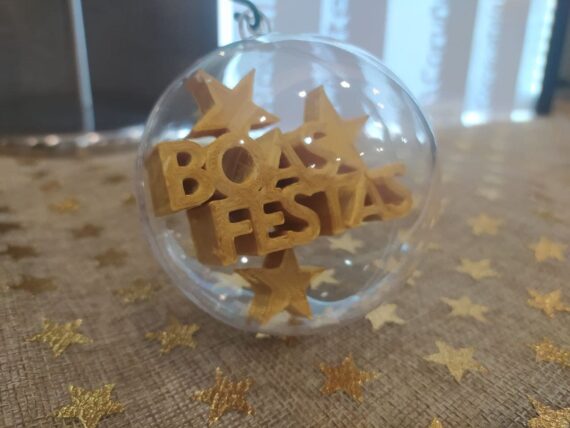 BOLA DECORACIÓN NADAL dourada BACK