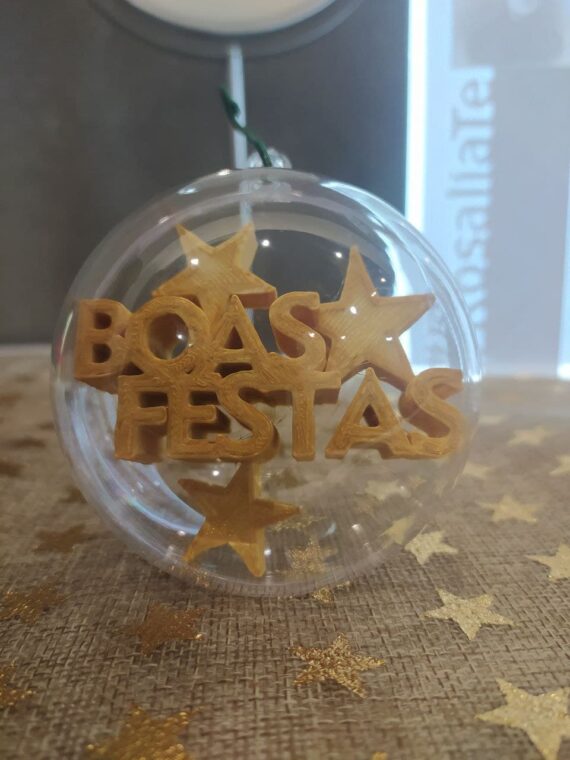 BOLA DECORACIÓN NAVIDAD dorada FRONT II