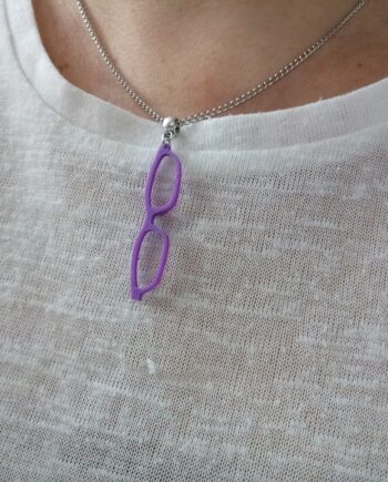 Collar Gafas Lilas I3D