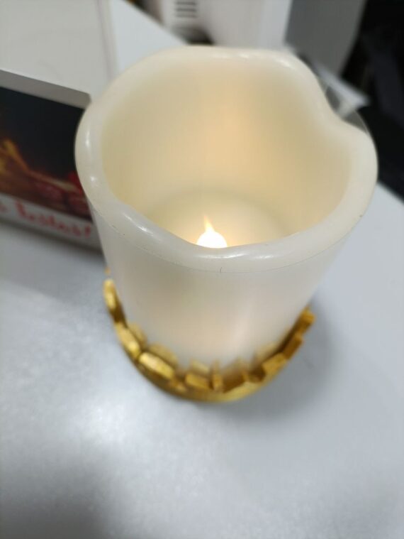 Soporte Vela BO NADAL FELIZ ANINOVO con vela a pilas UP